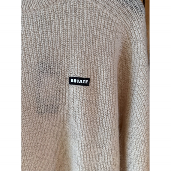 Rotate Light Knit Logo Sweater, Moonbeam